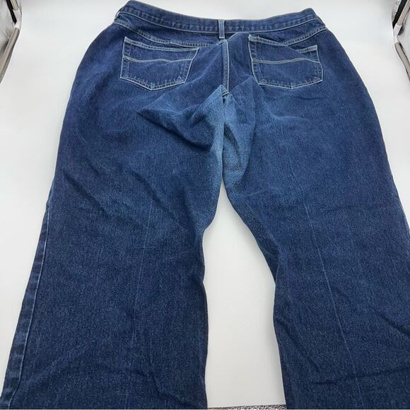 Venezia Jeans Clothing Co 100% Cotton Mom Dark Wash Straight Leg Denim Jeans-22 - Picture 2 of 13